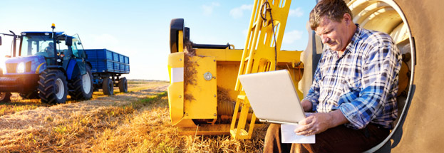 DeKam Construction - find the benefits of drain tile. Farmer checking his crop yield.